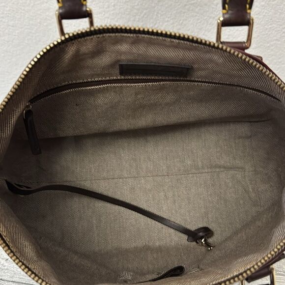 Dooney and Bourke Burgundy Leather Handbag - Picture 14 of 15